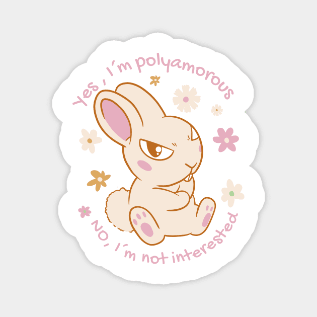 Bunny Polyamorous   P R t shirt Magnet by LindenDesigns