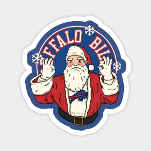 Santa Claus Loves Buffalo Bills Magnet