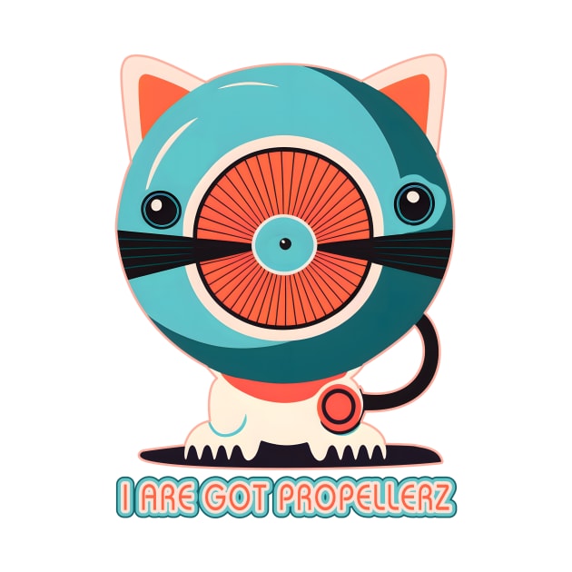 Cute Propeller cat for cat lovers by Polyshirt