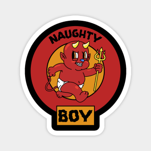 Naughty Boy – Cute Devil Cartoon Halloween Design Magnet