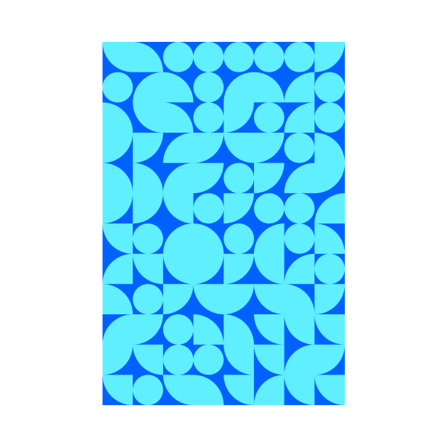 Kids Bluish Geometric Pattern - Shapes #3 by Trendy-Now