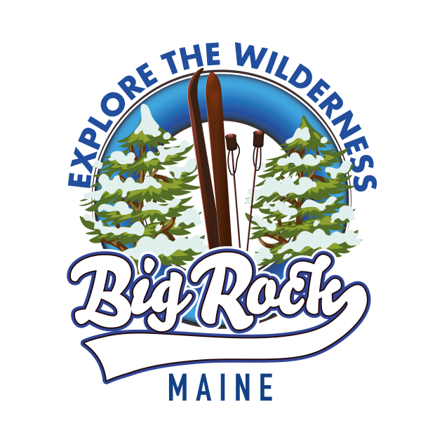 Big Rock Maine ski travel logo by nickemporium1