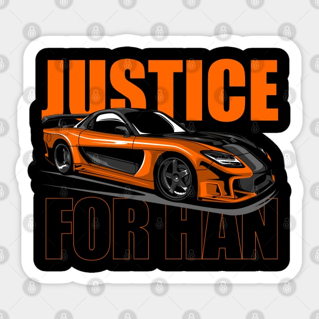 Han's rx7 tokyo drift - Han - Sticker