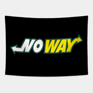 No Way Funny Logo Parody Tapestry