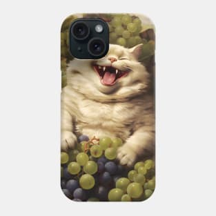 Berrylicious Retro Whiskers: Kitschy Cats and Sweet Grapes Phone Case