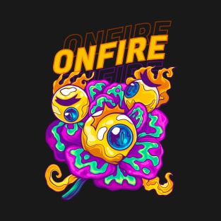 Onfire Eyes and Fire Flower T-Shirt