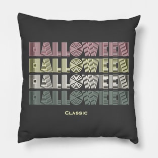 Classic Halloween Retro Style Design Pillow