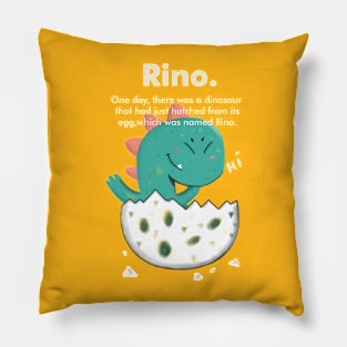 little dinosaur cute illustration Pillow