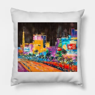 Neon Las Vegas. Nevada Pillow