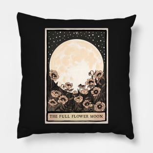 The Full Flower Moon Tarot Card Pillow