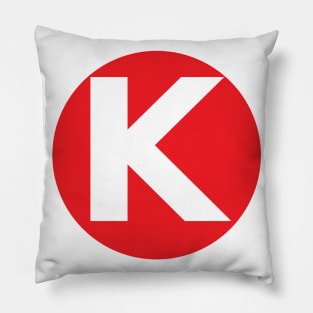 Letter K Big Red Dot Letters & Numbers Pillow