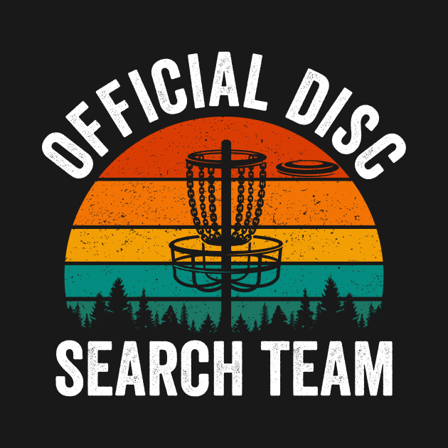 Official Disc Search Team Funny Disc Golf Player by Visual Vibes