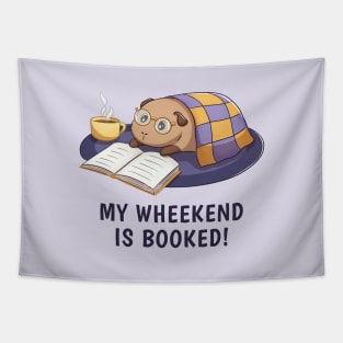 Reading Guinea Pig With Funny Text Tapestry