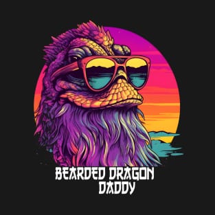 Bearded Dragon Daddy Synthwave T-Shirt