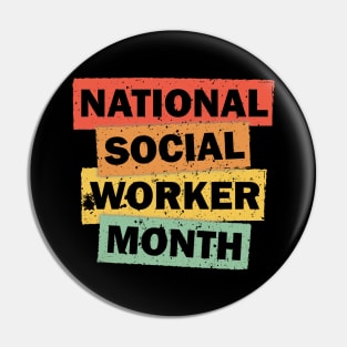 National Social Worker Month quote saying Vintage Distressed idea Pin