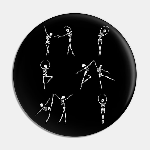 Halloween Skeleton Dance Pin by Double E Design