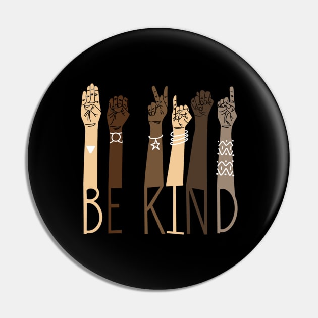 Be Kind Sign Language Hand Talking Teachers Interpreter Asl Shirt Pin by Kelley Clothing