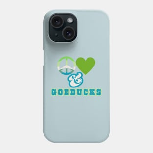 Peace, Love & Goeducks - Pacific Northwest Style in Retro Mossy colorway Phone Case