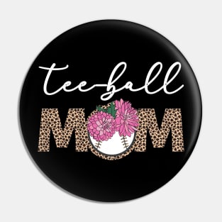 Teeball Mom Leopard Funny Ball Mom Mother's Day Gift Pin