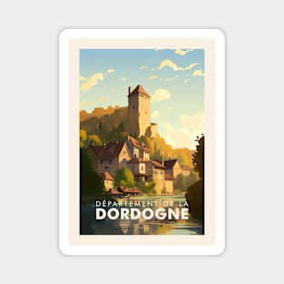 Affiche - Département de la dordogne - 24 - illustration - sarlat Magnet