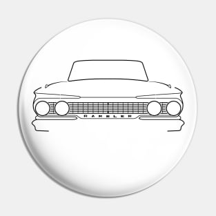 1961 AMC Rambler Classic car black outline Pin