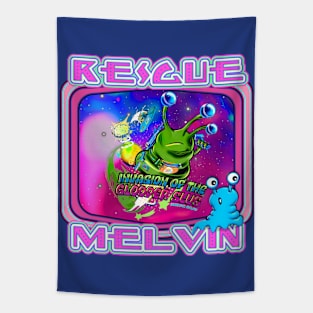 Invasion of the Glooper Slug - Rescue Melvin the Hotdog Tapestry