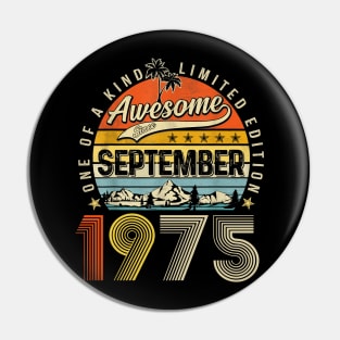 Awesome Since September 1975 Vintage 48th Birthday Pin