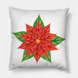 Cute Cartoon Poinsettia Pillow