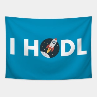 I HODL Crypto To The Moon Tapestry