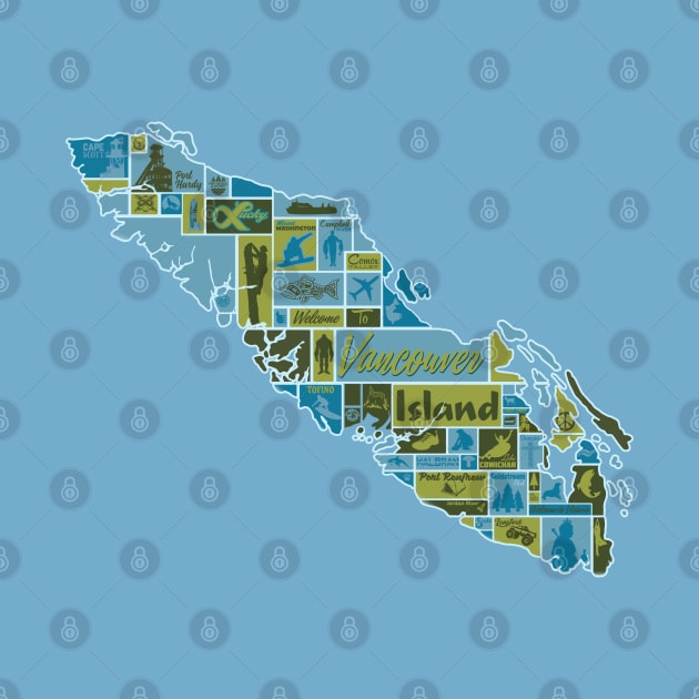 Vancouver Island: Graphical Map by Malcontent