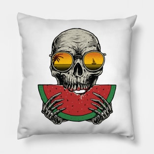 Skull watermelon summer Pillow