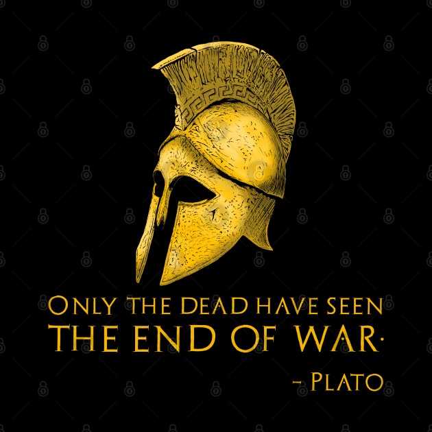 Ancient Greek Philosophy - Plato Quote On War by Styr Designs