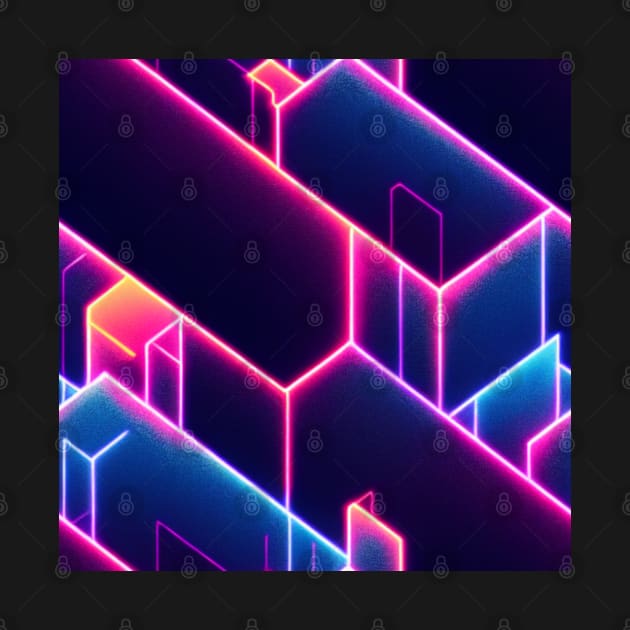 Cyberpunk pattern laser neon geometric colorfull lights futuristic electronic by SJG-digital