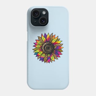 Vibrant Blooms the Tie Dye Sunflower Phone Case