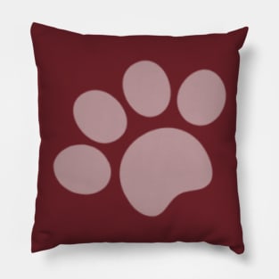 Whimsical White Pawprint Pillow