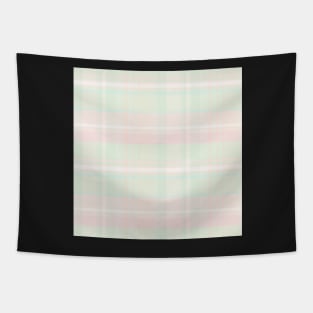 Pastel Aesthetic Iona 1 Hand Drawn Textured Plaid Pattern Tapestry