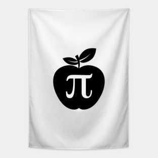 Apple PI Design - Black Print. Tapestry