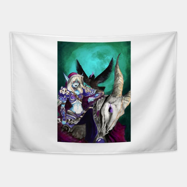 Sylvanas Windrunner Tapestry by KaijuCupcakes