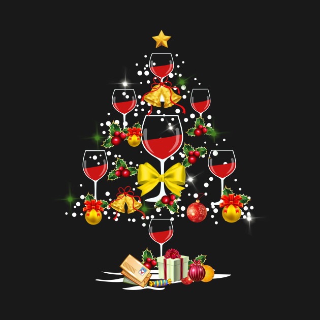 Wine Christmas Tree by TeeSky