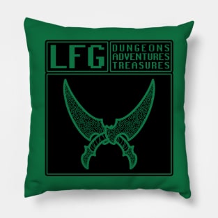 LFG Looking For Group Rogue Daggers Backstab Dungeon Tabletop RPG TTRPG Pillow