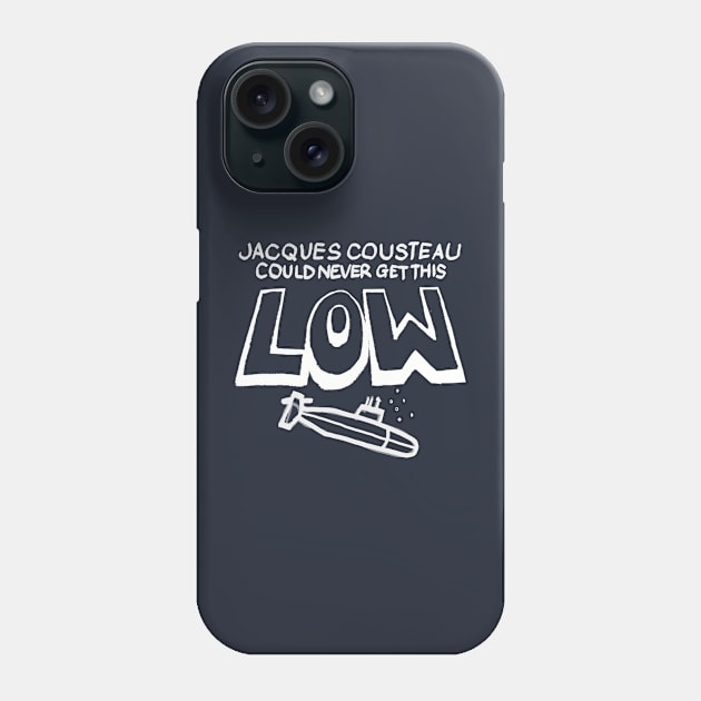 Jacques Cousteau Deep and Low Phone Case by mikepaget