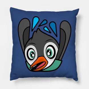 Splashing Penguin Mersey Pillow