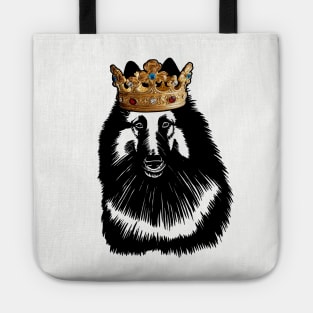 Belgian Tervuren Dog King Queen Wearing Crown Tote