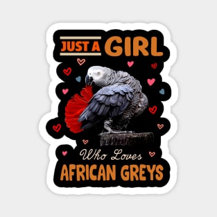 Parrot Perfection Fashionable Tee Celebrating the Beauty of African Greys Magnet