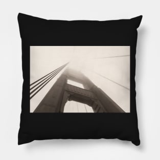 Golden Gate Tower sepia Pillow