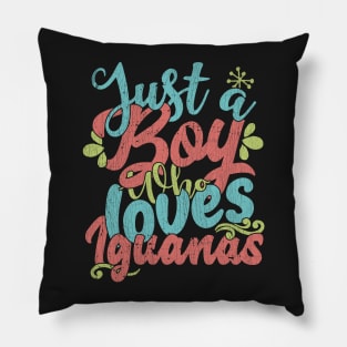 Just A Boy Who Loves Iguanas - Farmers Gift graphic Pillow