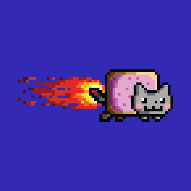 Fire Nyan Cat by GrumpyDonut