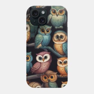 Owlet Gathering: A Bundle of Fluffy Charm Phone Case