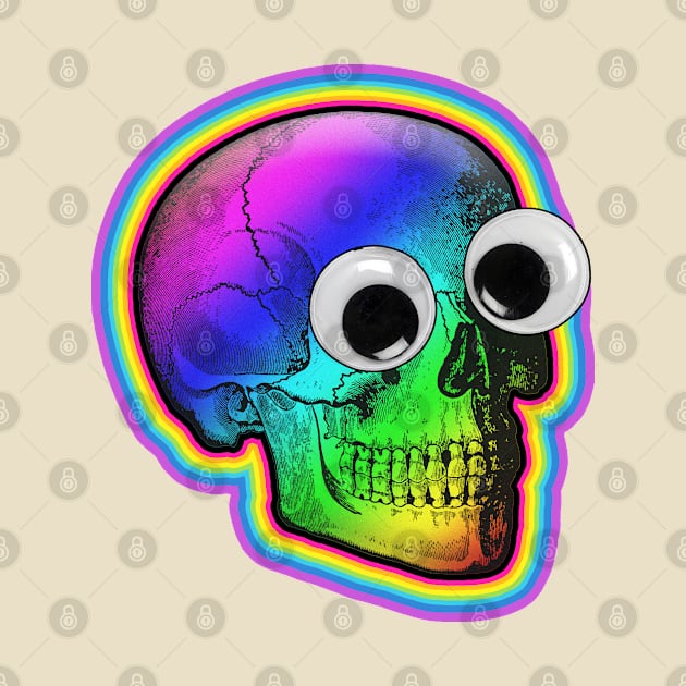 Googly Eyed Rainbow Skull by DankFutura