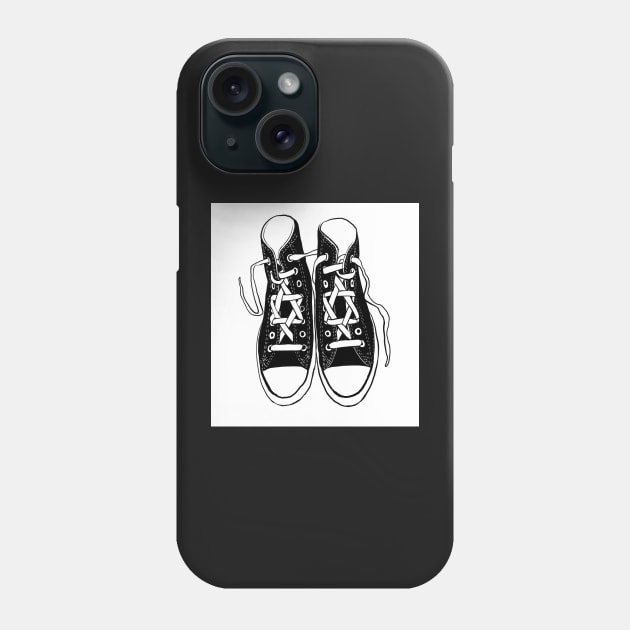 Sneakers with magen david laces llustration Phone Case by argiropulo
